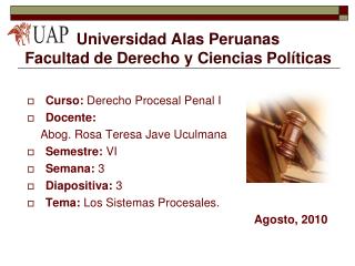 Universidad Alas Peruanas Facultad de Derecho y Ciencias Políticas