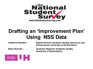 Drafting an ‘Improvement Plan’ Using NSS Data