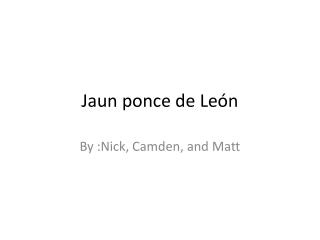 Jaun ponce de León