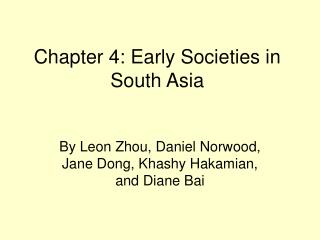 Chapter 4: Early Societies in South Asia