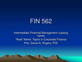 FIN 562