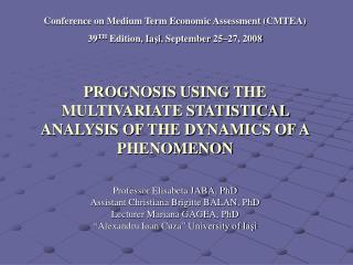 Conference on Medium Term Economic Assessment (CMTEA)