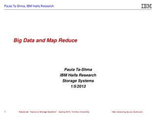 Big Data and Map Reduce