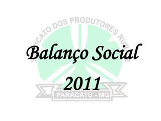 Balanço Social 2011