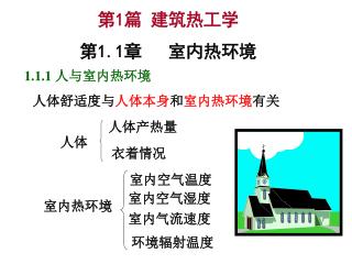 第 1 篇 建筑热工学 第 1.1 章 室内热环境