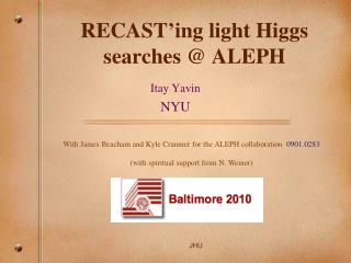 RECAST’ing light Higgs searches @ ALEPH
