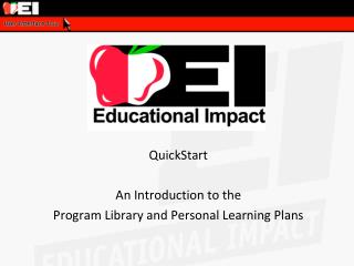 QuickStart An Introduction to the Program Library and Personal Learning Plans