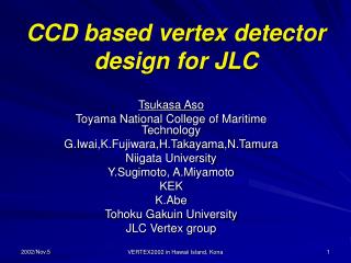 CCD based vertex detector design for JLC