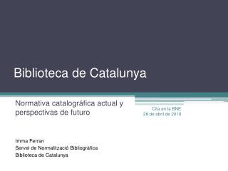 Biblioteca de Catalunya