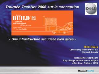 Tournée TechNet 2006 sur la conception