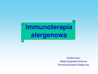 Immunoterapia alergenowa