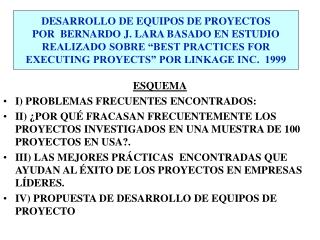 ESQUEMA I) PROBLEMAS FRECUENTES ENCONTRADOS: