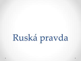 Ruská pravda