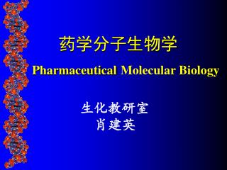 药学分子生物学 Pharmaceutical Molecular Biology