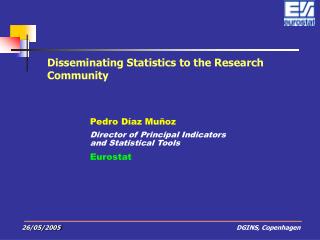 Disseminating Statistics to the Research Community