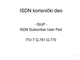 ISDN korisnički deo