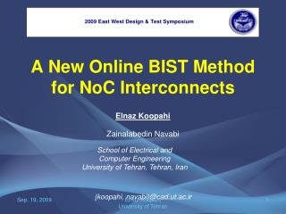 A New Online BIST Method for NoC Interconnects