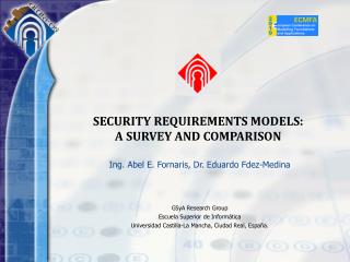 SECURITY REQUIREMENTS MODELS: A SURVEY AND COMPARISON