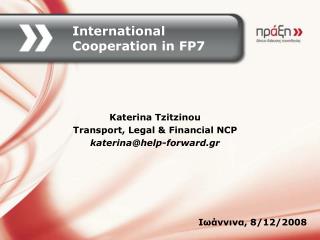 International Cooperation in FP7