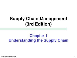 Supply Chain Management (3rd Edition)