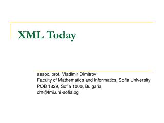 XML Today