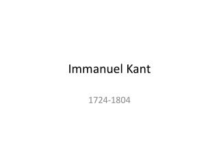 Immanuel Kant