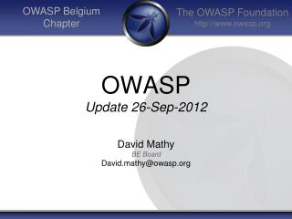 OWASP Update 26 -Sep-2012