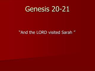 Genesis 20-21