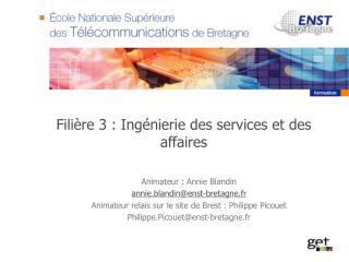 Filière 3 : Ingénierie des services et des affaires