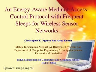 An Energy-Aware Medium-Access-Control Protocol with Frequent Sleeps for Wireless Sensor Networks