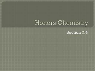 Honors Chemistry