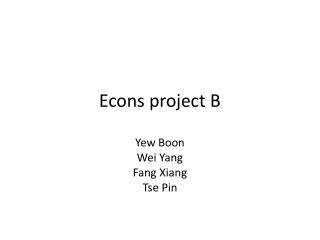 Econs project B