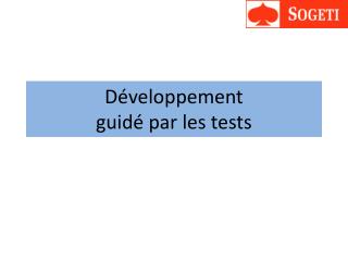 Développement guidé par les tests