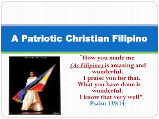 A Patriotic Christian Filipino