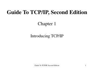 Guide To TCP/IP, Second Edition