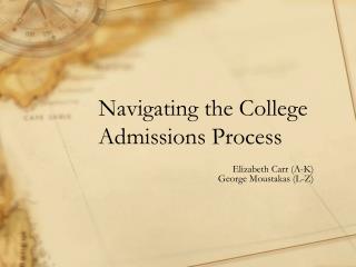 Navigating the College Admissions Process