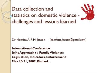 Data collection and statistics on domestic violence - challenges and lessons learned