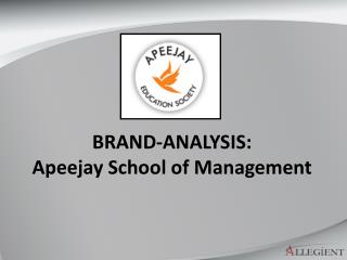 BRAND-ANALYSIS: Apeejay School of Management