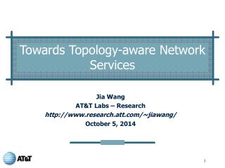 Towards Topology-aware Network Services