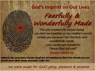 God’s Imprint on Our Lives