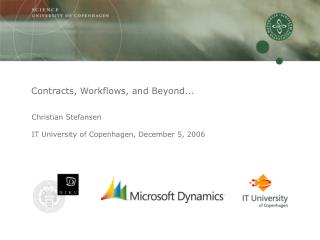 Contracts, Workflows, and Beyond...