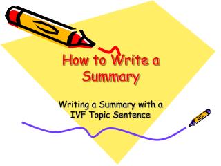 How to Write a Summary