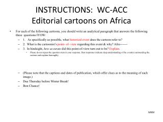 INSTRUCTIONS: WC-ACC Editorial cartoons on Africa