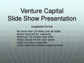 Venture Capital Slide Show Presentation
