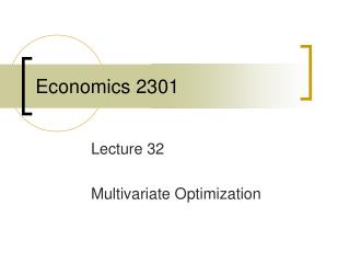 Economics 2301