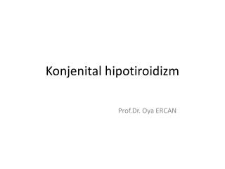 Konjenital hipotiroidizm