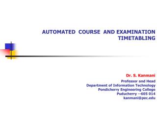 Course Timetabling