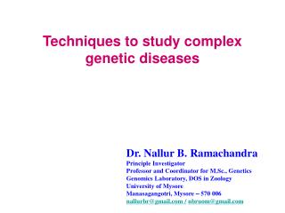 Techniques to study complex genetic diseases