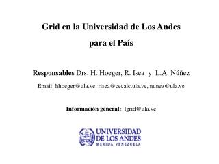 Grid en la Universidad de Los Andes para el País