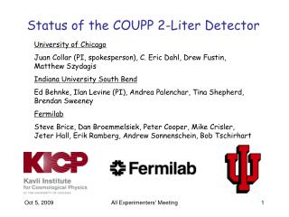 Status of the COUPP 2-Liter Detector